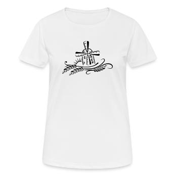 Baker, grain, mill, corn, sun - Women's Breathable T-Shirt - white - Front - AI Model Female 172 dark (172cm)