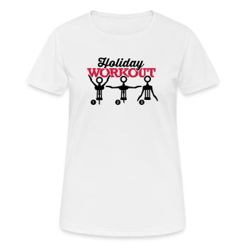 Holiday workout corkscrew - T-shirt respirant Femme - blanc - Devant - AI Model Female 172 dark (172cm)