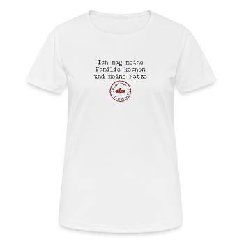 Satzzeichen retten Leben - ich mag meine Familie - Frauen T-Shirt atmungsaktiv - Weiß - Vorne - AI Model Female 172 dark (172cm)