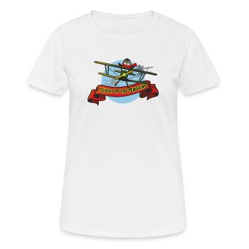 Flight Of The Penguins - Frauen T-Shirt atmungsaktiv - Weiß - Vorne - AI Model Female 172 dark (172cm)