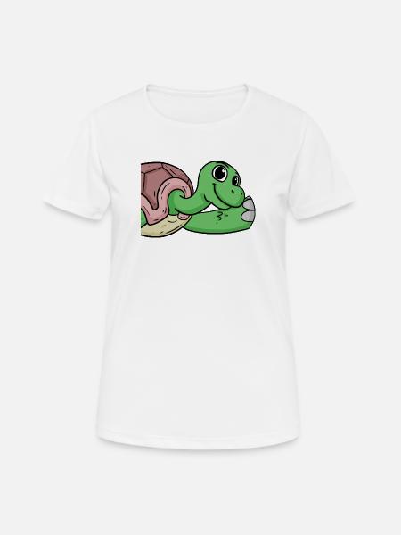 Schildkröte Gruß Begrüßung - Frauen T-Shirt atmungsaktiv - Weiß