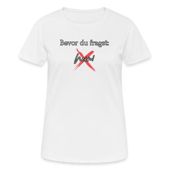 Avant que vous ne demandiez non pas de cadeau de malchance paresseux fantaisie - T-shirt respirant Femme - blanc - Devant - AI Model Female 172 dark (172cm)