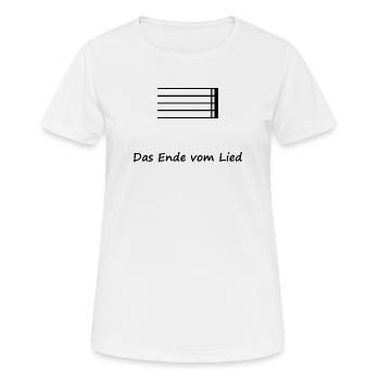 Das Ende vom Lied - Das musikalisches Finale - Frauen T-Shirt atmungsaktiv - Weiß - Vorne - AI Model Female 172 dark (172cm)