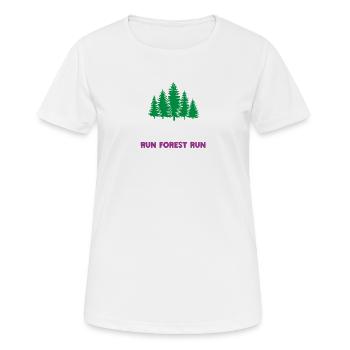 Trail Running - Run Forest Run - Women's Breathable T-Shirt - white - Front - AI Model Female 172 dark (172cm)