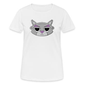 Cat with huge eyes - Women's Breathable T-Shirt - white - Front - AI Model Female 172 dark (172cm)