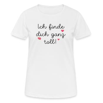 FIND FRIENDSHIP GREAT - Women's Breathable T-Shirt - white - Front - AI Model Female 172 dark (172cm)
