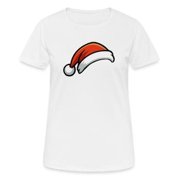 Festlicher Weihnachtshut Cartoon - Frauen T-Shirt atmungsaktiv - Weiß - Vorne - AI Model Female 172 dark (172cm)