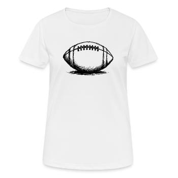 Vintage American Football Ball Sportsman - Women's Breathable T-Shirt - white - Front - AI Model Female 172 dark (172cm)