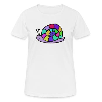 Mosaik Schnecke Schneckenhaus - Frauen T-Shirt atmungsaktiv - Weiß - Vorne - AI Model Female 172 dark (172cm)