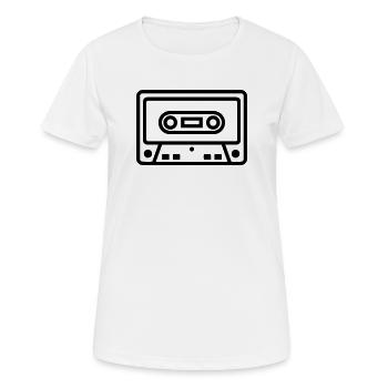 cassette - T-shirt respirant Femme - blanc - Devant - AI Model Female 172 dark (172cm)