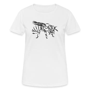 Abeille noire – Illustration instecte - T-shirt respirant Femme - blanc - Devant - AI Model Female 172 dark (172cm)