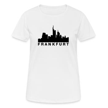 Frankfurter Skyline Frankfurt - Frauen T-Shirt atmungsaktiv - Weiß - Vorne - AI Model Female 172 dark (172cm)