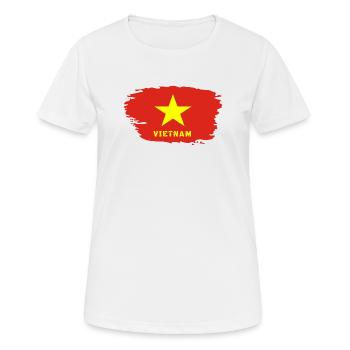 Vietnam Flag / Gift Hanoi Asia Southeast Asia - Women's Breathable T-Shirt - white - Front - AI Model Female 172 dark (172cm)