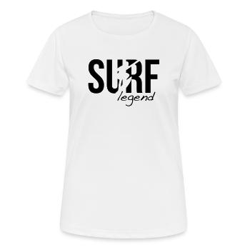 surf surfer surfer - T-shirt respirant Femme - blanc - Devant - AI Model Female 172 dark (172cm)