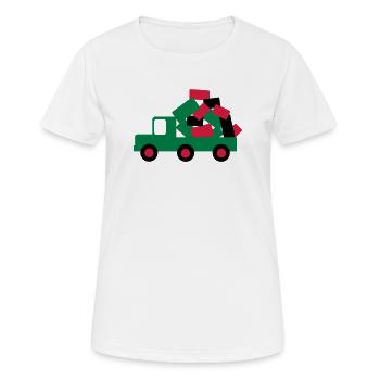 auto lkw umzug - Frauen T-Shirt atmungsaktiv - Weiß - Vorne - AI Model Female 172 dark (172cm)