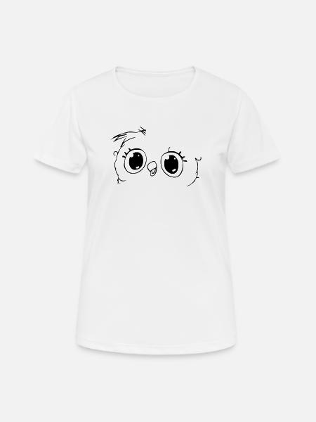 Eule - Frauen T-Shirt atmungsaktiv - Weiß