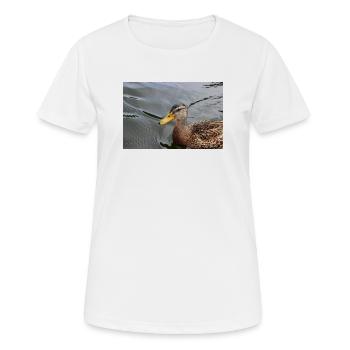 Canard caneton canard sauvage affiche animal affiche cadeau - T-shirt respirant Femme - blanc - Devant - AI Model Female 172 dark (172cm)