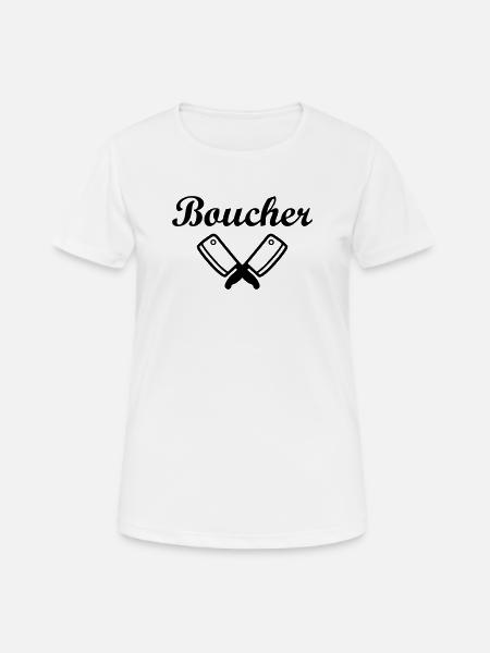Boucher - T-shirt respirant Femme - blanc