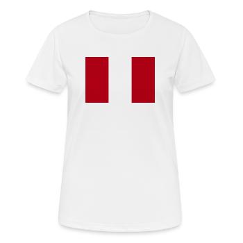 Drapeau national du Pérou - T-shirt respirant Femme - blanc - Devant - AI Model Female 172 dark (172cm)