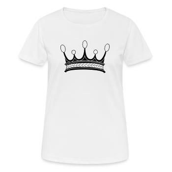 Couronne cinq perles image d’ombre transparente - T-shirt respirant Femme - blanc - Devant - AI Model Female 172 dark (172cm)