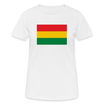 Drapeau du Reggae - Rastafari Rasta Roots - T-shirt respirant Femme - blanc - Devant - AI Model Female 172 dark (172cm)