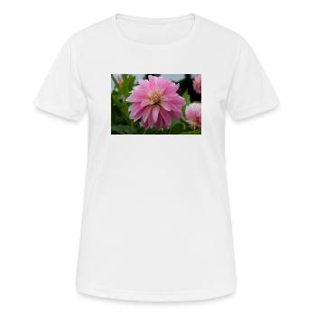 Dahlia rose rose fleur, fleur - T-shirt respirant Femme - blanc - Devant - AI Model Female 172 dark (172cm)
