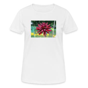 Blume rot rote Blume - Frauen T-Shirt atmungsaktiv - Weiß - Vorne - AI Model Female 172 dark (172cm)