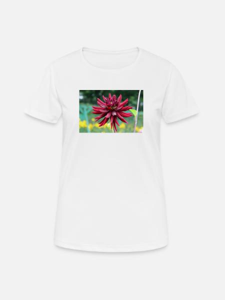 Blume rot rote Blume - Frauen T-Shirt atmungsaktiv - Weiß