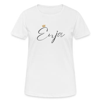 Prinzessin Enja Crown Hemd – Name mit Buchstabe E - Frauen T-Shirt atmungsaktiv - Weiß - Vorne - AI Model Female 172 dark (172cm)