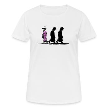 Neonpfad der Stille, sei anders - Frauen T-Shirt atmungsaktiv - Weiß - Vorne - AI Model Female 172 dark (172cm)