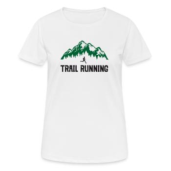Course sur sentier - T-shirt respirant Femme - blanc - Devant - AI Model Female 172 dark (172cm)