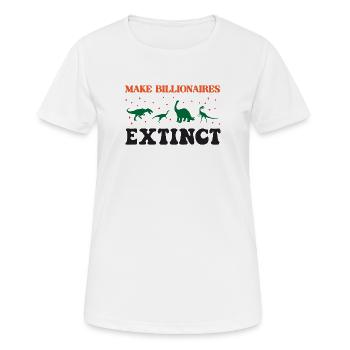 Make Billionaires Extinct - Women's Breathable T-Shirt - white - Front - AI Model Female 172 dark (172cm)