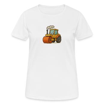 Classic excavator with steam engine - Women's Breathable T-Shirt - white - Front - AI Model Female 172 dark (172cm)