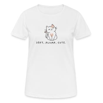 Chat Mignon Dodu et Doux Cadeau Chatons - T-shirt respirant Femme - blanc - Devant - AI Model Female 172 dark (172cm)