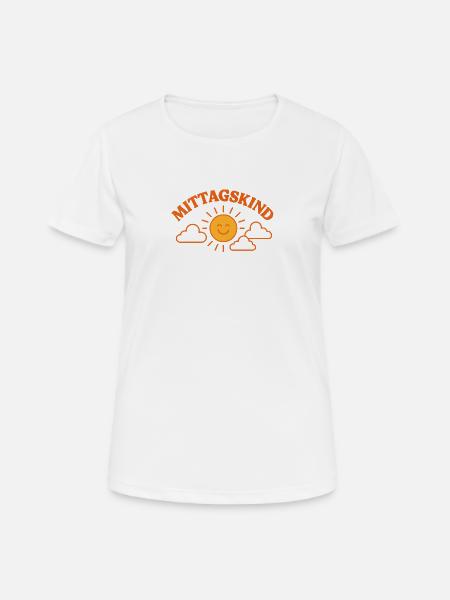 Mittagskind Vibes - Frauen T-Shirt atmungsaktiv - Weiß