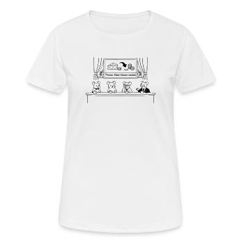 Réduction de la taxe sur le fromage souris - T-shirt respirant Femme - blanc - Devant - AI Model Female 172 dark (172cm)