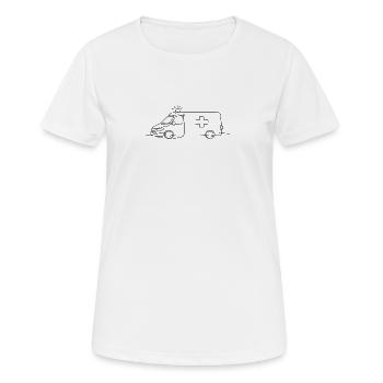 Krankenwagen - Frauen T-Shirt atmungsaktiv - Weiß - Vorne - AI Model Female 172 dark (172cm)