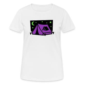 Logo de la soirée sous chapiteau du festival - T-shirt respirant Femme - blanc - Devant - AI Model Female 172 dark (172cm)