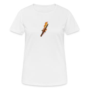 Feuerklinge Flammenschwert - Frauen T-Shirt atmungsaktiv - Weiß - Vorne - AI Model Female 172 dark (172cm)