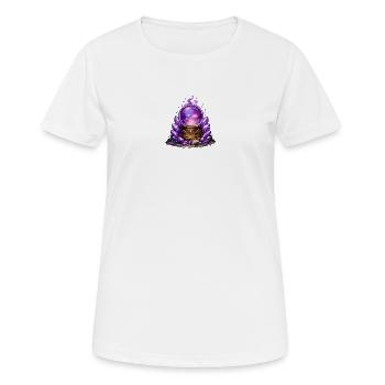 Kosmischer Kristall-Orb - Frauen T-Shirt atmungsaktiv - Weiß - Vorne - AI Model Female 172 dark (172cm)