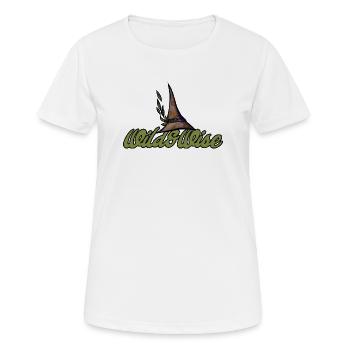 Wild & Wise Nature Wappen - Frauen T-Shirt atmungsaktiv - Weiß - Vorne - AI Model Female 172 dark (172cm)