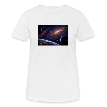 Cosmos - T-shirt respirant Femme - blanc - Devant - AI Model Female 172 dark (172cm)