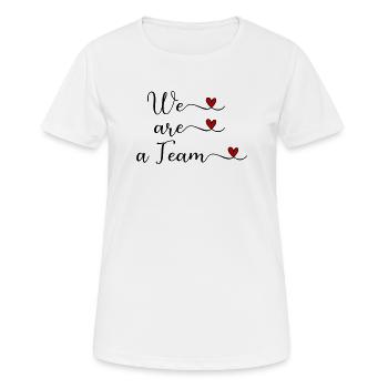 We are a Team Team Unity Design with a Heart - Women's Breathable T-Shirt - white - Front - AI Model Female 172 dark (172cm)