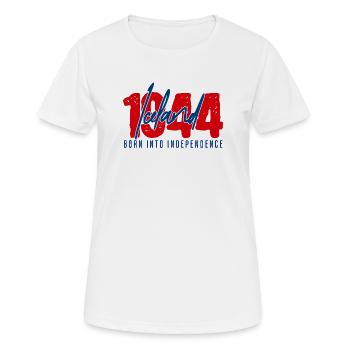 Islande 1944 – Né dans l’indépendance | République - T-shirt respirant Femme - blanc - Devant - AI Model Female 172 dark (172cm)