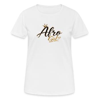 Afro Girl Couronne Or - T-shirt respirant Femme - blanc - Devant - AI Model Female 172 dark (172cm)