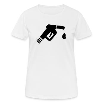 Tankstellen Zapfhahn - Frauen T-Shirt atmungsaktiv - Weiß - Vorne - AI Model Female 172 dark (172cm)