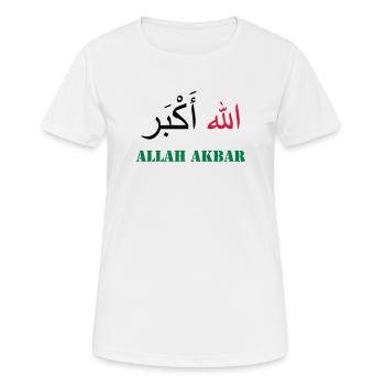 Allah Akbar - Frauen T-Shirt atmungsaktiv - Weiß - Vorne - AI Model Female 172 dark (172cm)
