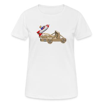Start - Abheben - Neustart - Frauen T-Shirt atmungsaktiv - Weiß - Vorne - AI Model Female 172 dark (172cm)