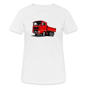 Camion rouge - T-shirt respirant Femme - blanc - Devant - AI Model Female 172 dark (172cm)