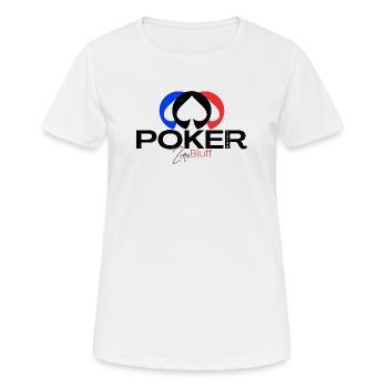 POKER Elegance "Zero bluff Poker outfit"  - T-shirt respirant Femme - blanc - Devant - AI Model Female 172 dark (172cm)